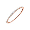 Rose Gold CZ Graduated Tennis Bangle Bracelet - Adina Eden's Jewels