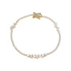 Gold CZ Multi Shape Accented Tennis Bracelet - Adina Eden's Jewels