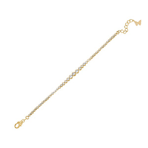 Gold CZ Bezel Graduated Tennis Bracelet - Adina Eden's Jewels