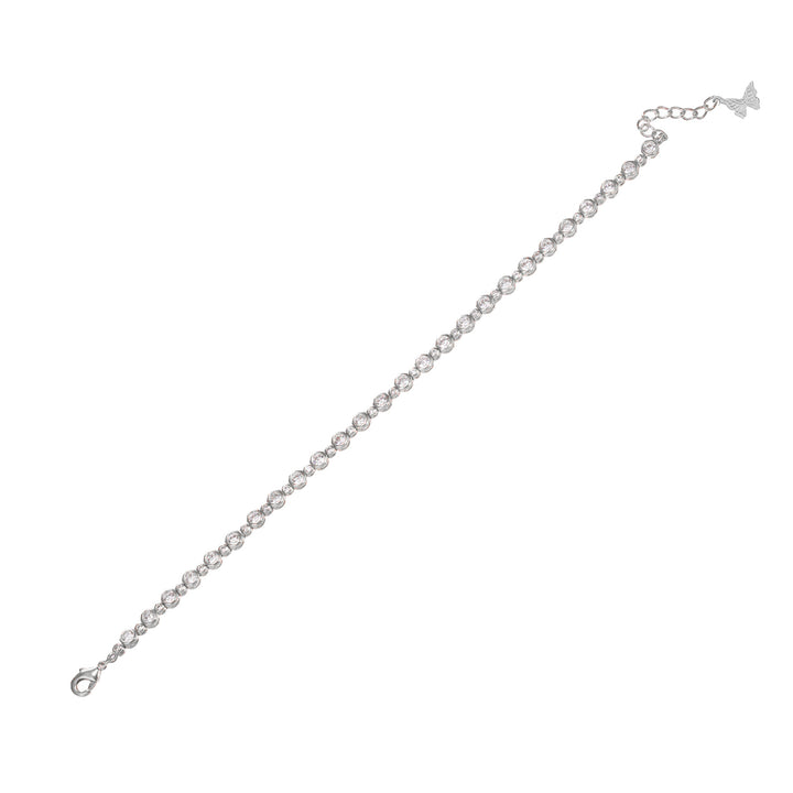 Silver CZ Bezel Multi Graduated Tennis Bracelet - Adina Eden's Jewels