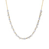 Gold CZ Multi Shape Half Tennis Necklace - Adina Eden's Jewels