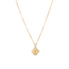 Gold Pave Outlined Ridged Clover Pendant Necklace - Adina Eden's Jewels