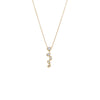 14K Gold Lab Grown Diamond Scattered Oval Bezel Drop Pendant Necklace 14K - Adina Eden's Jewels