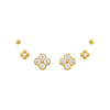 Gold CZ Clovers & More Stud Earring Combo Set - Adina Eden's Jewels