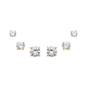 Gold The Juliette Stud Earring Combo Set - Adina Eden's Jewels