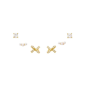 Pearls & More Stud Earring Combo Set