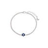 Silver Sapphire Blue Star Of David Tennis Bracelet - Adina Eden's Jewels