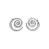 Silver CZ Swirl Stud Earring - Adina Eden's Jewels