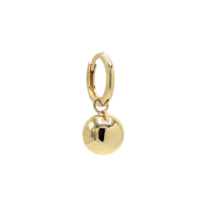  Solid Dangling Ball Huggie Earring 14K - Adina Eden's Jewels