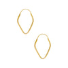 14K Gold / 26MM Solid Endless Diamond Shape Hoop Earring 14K - Adina Eden's Jewels