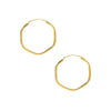  Solid Endless Octagon Shape Hoop Earring 14K - Adina Eden's Jewels