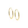 14K Gold / 16MM Solid Endless Octagon Shape Hoop Earring 14K - Adina Eden's Jewels
