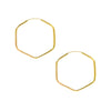  Solid Endless Octagon Shape Hoop Earring 14K - Adina Eden's Jewels