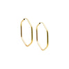 14K Gold / 26MM Solid Endless Octagon Shape Hoop Earring 14K - Adina Eden's Jewels