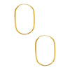  Solid Endless Oval Shape Hoop Earring 14K - Adina Eden's Jewels