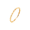 14K Gold / 6 Solid Flat Beaded Band Ring 14K - Adina Eden's Jewels