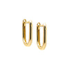 14K Gold Solid Paperclip Huggie Earring 14K - Adina Eden's Jewels