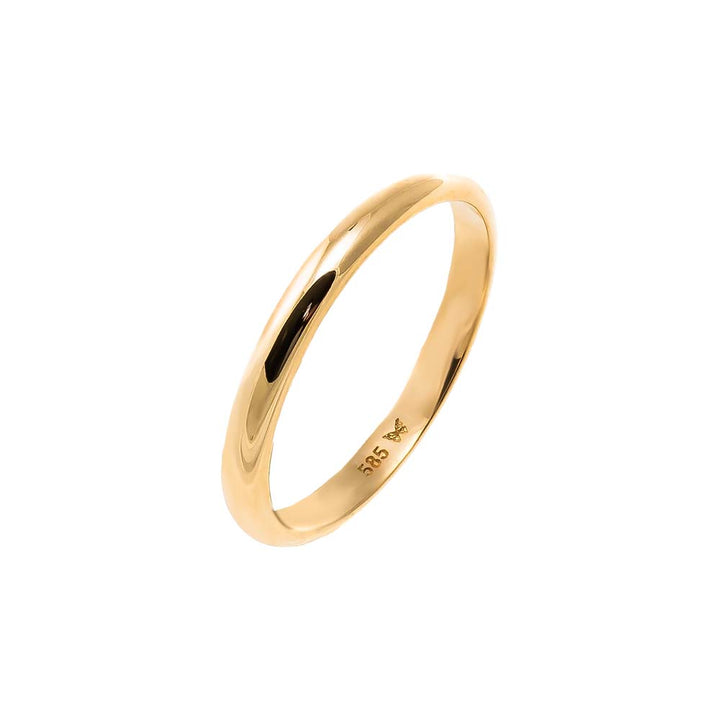 14K Gold / 6 Solid Rounded Band Ring 14K - Adina Eden's Jewels