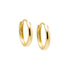 14K Gold Solid Rounded Huggie Earring 14K - Adina Eden's Jewels