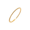 14K Gold / 6 Solid Thin Beaded Band Ring 14K - Adina Eden's Jewels