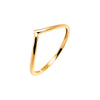 14K Gold / 6 Solid V Shape Ring 14K - Adina Eden's Jewels