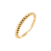 14K Gold / 7 Solid Wide Twisted Band Ring 14K - Adina Eden's Jewels