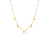 Gold Solid/Pave Diamond Shape Shaker Necklace - Adina Eden's Jewels