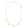  Solid/Pave Diamond Shape Shaker Necklace - Adina Eden's Jewels