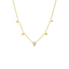 Gold Solid/Pave Spike Necklace - Adina Eden's Jewels