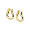  Solid Sideway Open Heart Huggie Earring - Adina Eden's Jewels