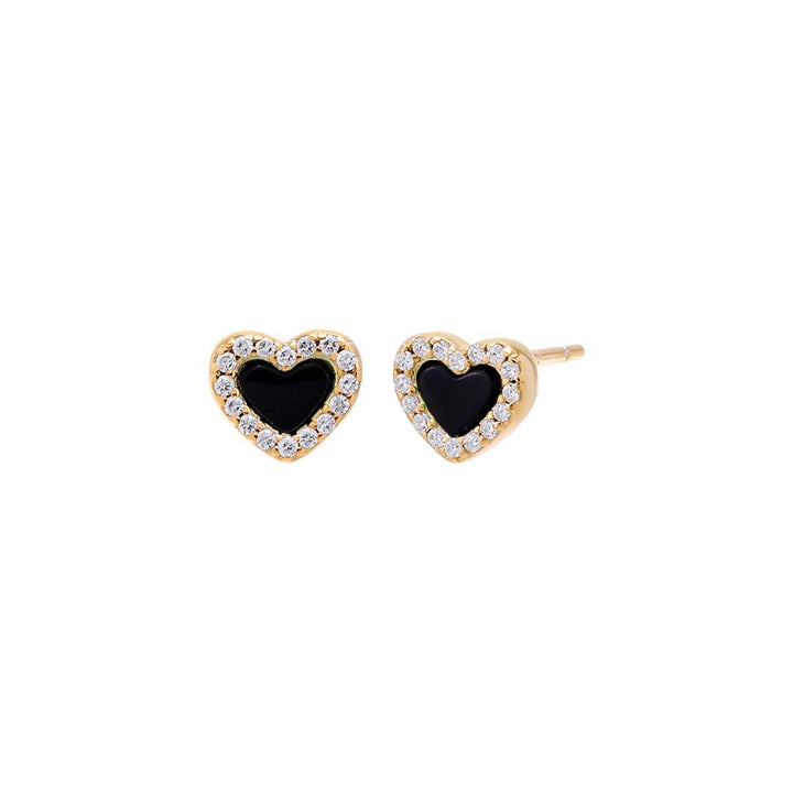 Onyx Pave Tiny Colored Gemstone Stud Earring - Adina Eden's Jewels