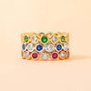 Colored CZ Bezel Eternity Band - Adina Eden's Jewels