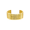 Gold Triple Solid Hollow Bangle Bracelet - Adina Eden's Jewels