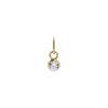 14K Gold Tiny Birthstone Dangling Bezel Charm 14K - Adina Eden's Jewels