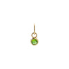 Peridot Tiny Birthstone Dangling Bezel Charm 14K - Adina Eden's Jewels