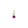 Ruby Red Tiny Birthstone Dangling Bezel Charm 14K - Adina Eden's Jewels