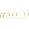 Gold / Multi Size Solid Multi Size Hoop Earring Combo Set - Adina Eden's Jewels