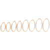 Rose Gold / Multi Size Solid Multi Size Hoop Earring Combo Set - Adina Eden's Jewels