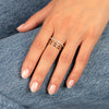  Solid/Pave Triple Stranded Adjustable Ring - Adina Eden's Jewels