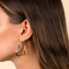  Solid Heart Shape Open Hoop Earring - Adina Eden's Jewels