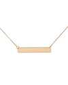 14K Gold / Engraved Engraved Thin Bar Necklace 14K - Adina Eden's Jewels