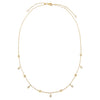  Diamond Bezel X Teardrop Dangling Necklace 14K - Adina Eden's Jewels