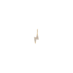 14K Gold Welding Diamond Pave Lightning Charm 14K - Adina Eden's Jewels