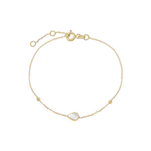 Mother of Pearl Mother Of Pearl Pear Bracelet 14K - Adina Eden's Jewels