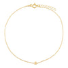 Gold / A Tiny Solid Lowercase Initial Anklet - Adina Eden's Jewels