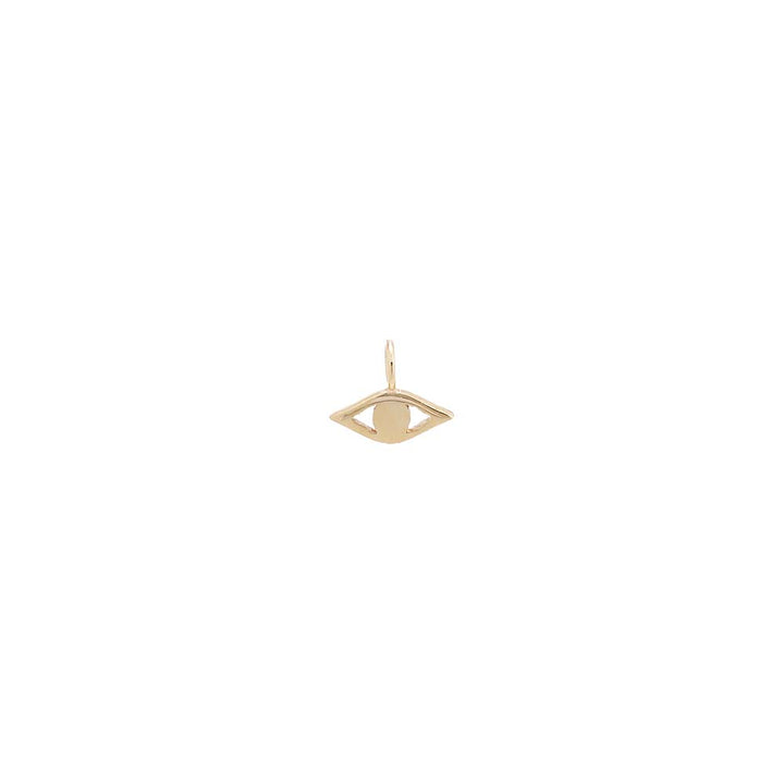 14K Gold Tiny Solid Evil Eye Charm 14K - Adina Eden's Jewels