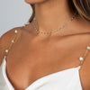  Petite Pearl X Wire Chain Necklace 14K - Adina Eden's Jewels