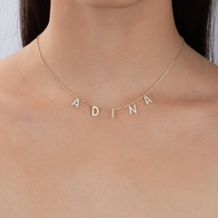 The Engraved Block Reda Link Necklace