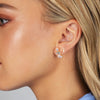  Tiny Curved Marquise Bar Stud Earring - Adina Eden's Jewels