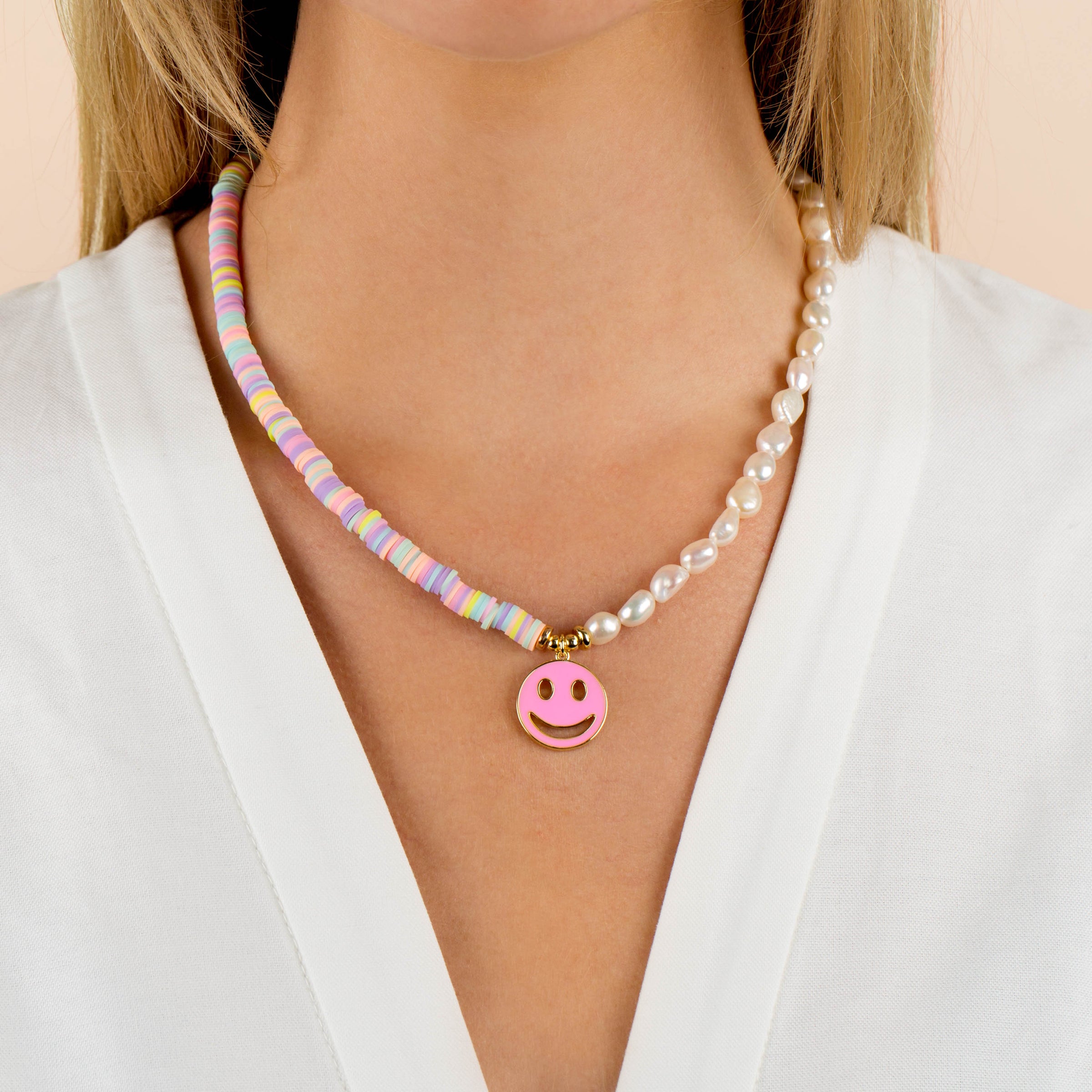 6 PCS Smiley Face Necklaces for Women - Happy Face Charms Choker